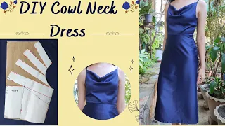 DIY cowl neck dress// How to make a cowl neck dress