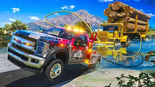 Towing Biggest Logging Trucks in GTA 5!