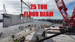 Lifting A 25 Ton Floor Beam | Gordie Howe International Bridge