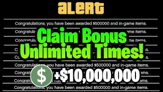 How To Claim $10,000,000 In GTA 5 Online For Free Tutorial! (Claim GTA 5 Bonus Unlimited Times)