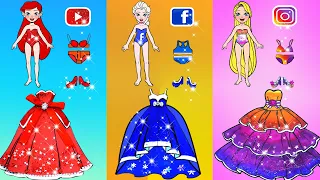 Qual vestido é o mais bonito | Paper Doll Dress Up | DIY Doll Story Portugues