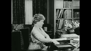 Helen Keller in Her Office in 1919 and 1954