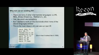 Recon Brussels 2018 - Decompiler internals: microcode