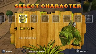 Shrek Smash n' Crash Racing All Characters [PSP]