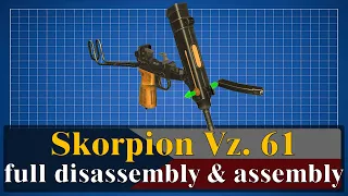 Skorpion Vz. 61: full disassembly & assembly