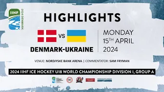 Denmark vs. Ukraine 2024 IIHF Ice Hockey U18 World Championships, Division 1A