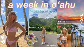a week in OAHU, HAWAII: beach days on north shore, waimea bay, waikiki, shopping, sunsets, & more!