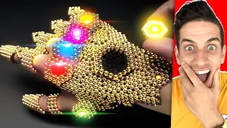 DIY Build AMAZING INFINITY GAUNTLET with MAGNETIC BALL CREATIONS! **SATISFYING**