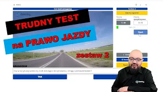 Instruktor rozwiązuje trudny TEST NA PRAWO JAZDY! ZdamyTo. Zestaw nr 2