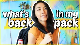 🎒What's in my Backpack 2018!? Freshman Year: College Edition | Katie Tracy