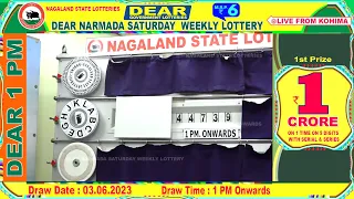 LOTTERY LIVE DEAR MORNING 1PM LIVE DRAW TODAY 03/06/2023 - Will You Are the Next Crorepati?