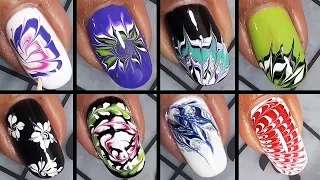 30+ Marble Nail Art Designs | Easy Drag Marble Nails Compilation | Nailicious