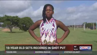 10-year-old sets records in shot put