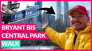 New York Walk: 5th Ave von Bryant Park bis Central Park | 4k