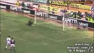 Serie A 1997-1998, day 2 Bologna - Inter 2-4 (R.Baggio 2nd goal)