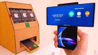 Cardboard iPhone 16 Pro Max in slot machine incoming call