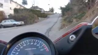 CBR125 0 top speed uphill