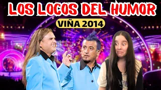 ESPAÑOLA REACCIONA a los LOCOS DEL HUMOR en el FESTIVAL DE VIÑA 2014