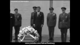 June 28, 1963 - President John F. Kennedy at Wreath Laying Ceremony at Arbour Hill Memorial Park