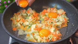 Just Add 3 Eggs With Potatoes Its So Delicious/ Simple Breakfast Recipes/ Simple and delicious