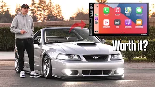 Installing the Cheapest APPLE CAR PLAY Radio ($100) for my 2000 Mustang GT | Worth it?