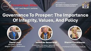 Governance To Prosper: The Importance Of Integrity, Values, And Policy