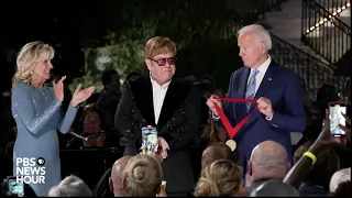 Elton John awarded National Humanities Medal by Joe Biden for his work to end AIDS | 2022