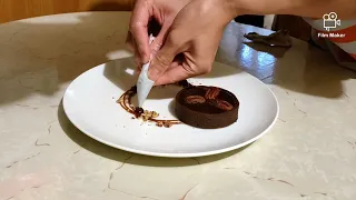 Plating a Turtle Tart || Plating Practice || Plated Dessert