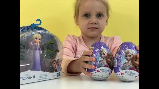 Холодное Сердце 2 Эльза и Тролли Куклы Распаковка / Kinder Surprise FROZEN 2 Unboxing