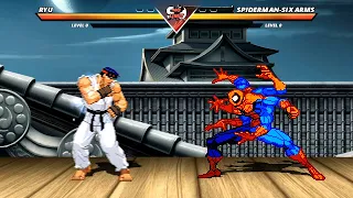 ICE POWER RYU vs SPIDERMAN SIX ARMS - Highest Level Insane Fight!