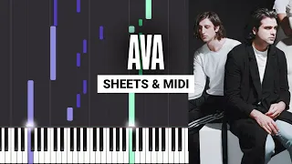 Ava - Famy - Piano Tutorial - Sheet Music & MIDI