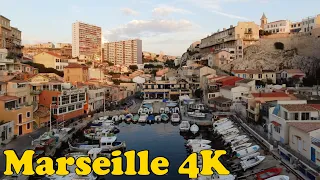 Marseille, France. Walking tour [4K]. Vieux-Port - La Corniche
