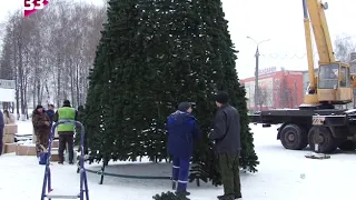 На площади 200-летия Коврову устанавливают новую елку