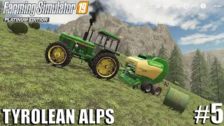 Making Round bales out Of Grass | Tyrolean Alps | Farming Simulator 19 | #5