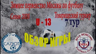 Обзор игры ФСК Салют (Долгопрудный 2007-2)  6-0  ФК МВА (Москва)