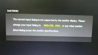 The current input timing is not supported by the monitor display. pleas change 1366x768@60hz