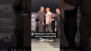 Makhachev and Poirier had to be held back 👀 #UFC302