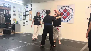 Using Shuto Uchi as a knife defense.