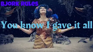 Björk - Mutual Core (lyrics)