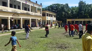 The football game of our village.