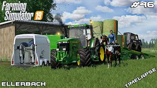 Moving horses to pasture w/ MrsTheCamPeR | Animals on Ellerbach | Farming Simulator 19 | Episode 46