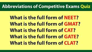 Abbreviations of Competitive Exams Quiz | General Knowledge | Abbreviations and Acronyms Quiz