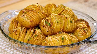 Better than fried potatoes! Delicious crispy Hasselback potatoes in the oven! 🔝 2 ASMR recipes!