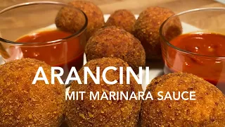 Arancini (Cheesy Rice Balls) with Marina Sauce Recipe