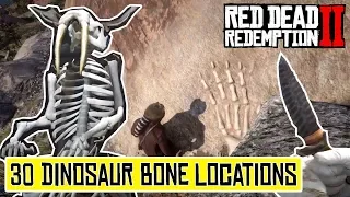 RDR2 Dinosaur Bone Locations - 30 Dinosaur Bones Reward