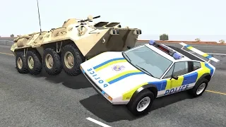 Crazy Police Chases #75 - BeamNG Drive Crashes