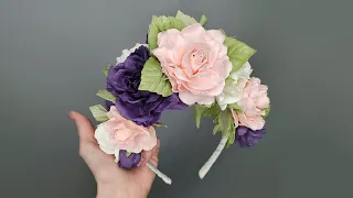 Вы такое уже видели?!  двухсторонний ободок роз из фоамирана/DIY/Bezel of roses from foamiran.