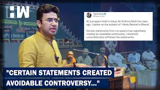 BJPs Tejasvi Surya 'Unconditionally Withdraws' His 'Hindu Revival' Remark | Reconversion | Karnataka