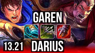 GAREN vs DARIUS (TOP) | 1100+ games, 1.2M mastery, Legendary, 12/5/14 | EUW Master | 13.21