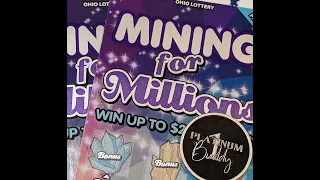 We did it! HUGE WINNER *Mining for Millions* OHIO LOTTERY SCRATCH TICKETS! BIG WIN!!!